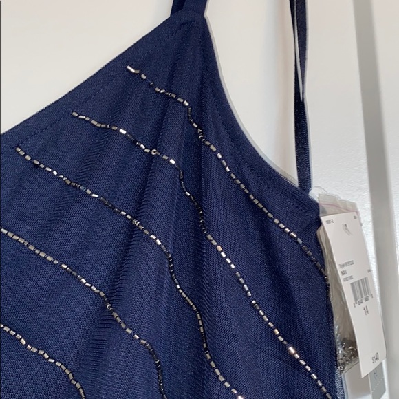 Beaded navy blue dress, brand new with tags. - Picture 3 of 3